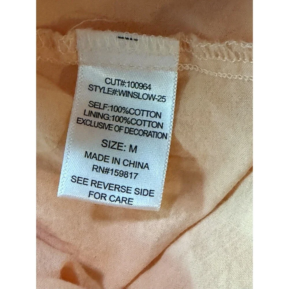 Altar'd State 100% Cotton Peach Ruffle Elastic Waist Mini Skort Shorts Size M